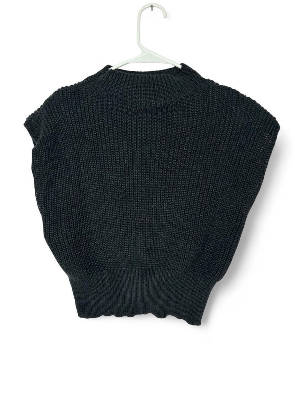 Cider Black Ribbed Crewneck Sweater Vest